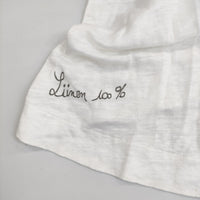 45R/45rpm リネン サイズ3 半袖Ｔシャツ カットソー ホワイト レディース フォーティーファイブアールピーエム【中古】5-0708S♪