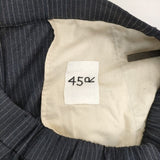 45R/45rpm ウールストレッチのイージースラックス 定価29700円 ストライプ パンツ ネイビー レディース フォーティーファイブアールピーエム【中古】5-1005T∞