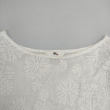 45R/45rpm ヤグルマソウブラウス 定価31900円 コットン 花柄 ブラウス シャツ ホワイト レディース フォーティーファイブアールピーエム【中古】5-1214M∞