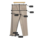 45R/45rpm ウエポンチノスリムパンツ 定価24200円 スラックス サイズ4 パンツ ベージュ レディース フォーティーファイブアールピーエム【中古】5-1016G∞