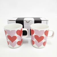marimekko 未使用品 SYDAMET セット マグカップ ホワイト ピンク レディース マリメッコ【中古】5-0915G◎