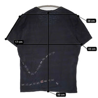 45R/45rpm インディゴ コットン100% アリプリント サイズ2 半袖Tシャツ ネイビー レディース フォーティーファイブアールピーエム【中古】5-0708S♪