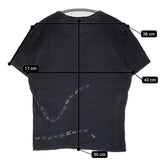 45R/45rpm インディゴ コットン100% アリプリント サイズ2 半袖Tシャツ ネイビー レディース フォーティーファイブアールピーエム【中古】5-0708S♪