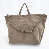 45R/45rpm キャンバス 2way ショルダーバッグ トートバッグ ブラウン レディース フォーティーファイブアールピーエム【中古】5-1112G∞