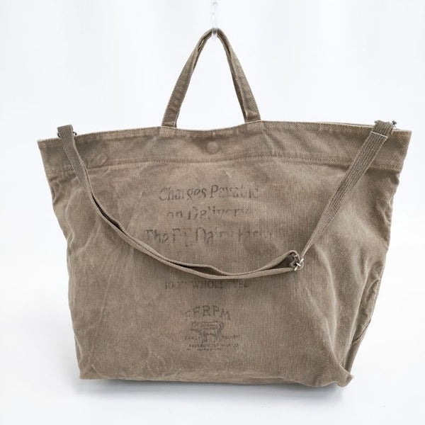 45R/45rpm キャンバス 2way ショルダーバッグ トートバッグ ブラウン レディース フォーティーファイブアールピーエム【中古】5-1112G∞
