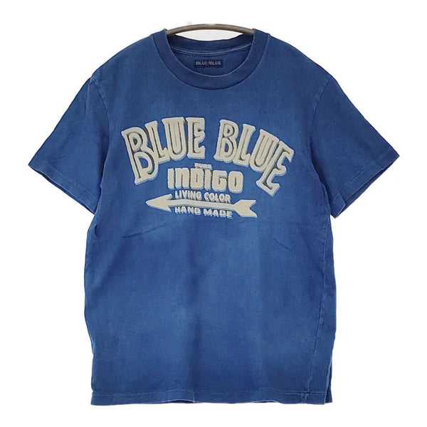 BLUE BLUE ロゴ サイズ1 インディゴ 半袖Ｔシャツ カットソー ブルー レディース ブルーブルー【中古】5-0708S♪