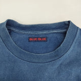 BLUE BLUE ロゴ サイズ1 インディゴ 半袖Ｔシャツ カットソー ブルー レディース ブルーブルー【中古】5-0708S♪
