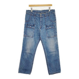 45R/45rpm ライ麦デニムのブッシュパンツ（インディゴ 淡）34サイズ 定価41800円 デニムパンツ ブルー レディース フォーティーファイブアールピーエム【中古】5-1006G∞