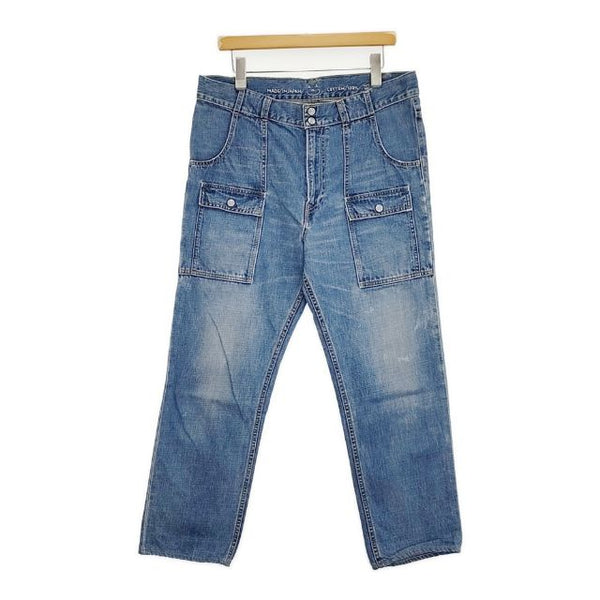 45R/45rpm ライ麦デニムのブッシュパンツ（インディゴ 淡）34サイズ 定価41800円 デニムパンツ ブルー レディース フォーティーファイブアールピーエム【中古】5-1006G∞