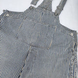 45R/45rpm おこめサテンの908オンザビーチオーバーオール（ヒッコリー 淡） 定価59400円 40.5 オーバーオール ネイビー レディース フォーティーファイブアールピーエム【中古】5-1113M∞