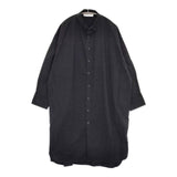 veritecoeur ロングシャツ 定価24200円 ST-106 コットン ワンピース ブラック レディース ヴェリテクール【中古】5-1006M∞
