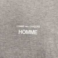COMME des GARCONS HOMME 綿天竺 製品プリント S/S HO-T101 半袖Ｔシャツ カットソー AD2024 グレー メンズ コムデギャルソンオム【中古】5-0713S♪