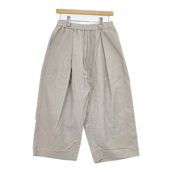 mizuiro-ind ワイド コーデュロイ コットン パンツ ライトベージュ レディース ミズイロインド【中古】5-1030T∞