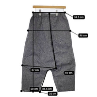 mizuiro-ind リネン混 サルエルパンツ グレー レディース ミズイロインド【中古】5-0804M∞