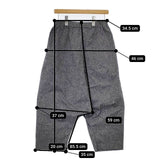 mizuiro-ind リネン混 サルエルパンツ グレー レディース ミズイロインド【中古】5-0804M∞