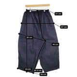 Ordinary fits BALL PANTS インディゴ コットン サイズ00 デニムパンツ ネイビー レディース オーディナリーフィッツ【中古】5-1004G∞