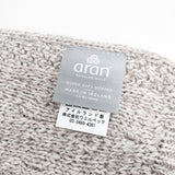 aran WOOLLEN MILLS ケーブルニット アイルランド製 ウール マフラー グレージュ レディース アランウーレンミルズ【中古】5-1128T◎