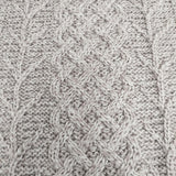 aran WOOLLEN MILLS ケーブルニット アイルランド製 ウール マフラー グレージュ レディース アランウーレンミルズ【中古】5-1128T◎