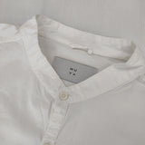 MUYA バンドカラー コットン ブラウス シャツ ホワイト レディース ムヤ【中古】5-1109M∞