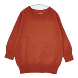 MARGARET HOWELL 578-0263611 WOOL COTTON JUMPER セーター ニット オレンジ レディース マーガレットハウエル【中古】5-1005T∞