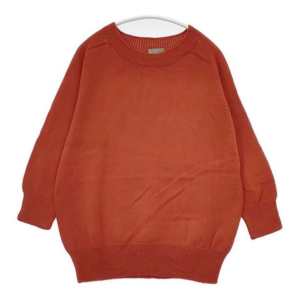 MARGARET HOWELL 578-0263611 WOOL COTTON JUMPER セーター ニット オレンジ レディース マーガレットハウエル【中古】5-1005T∞