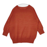 MARGARET HOWELL 578-0263611 WOOL COTTON JUMPER セーター ニット オレンジ レディース マーガレットハウエル【中古】5-1005T∞