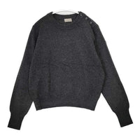 MARGARET HOWELL 578-9263014 エポレットボタンカシミア セーター ニット チャコールグレー レディース マーガレットハウエル【中古】5-1005T∞
