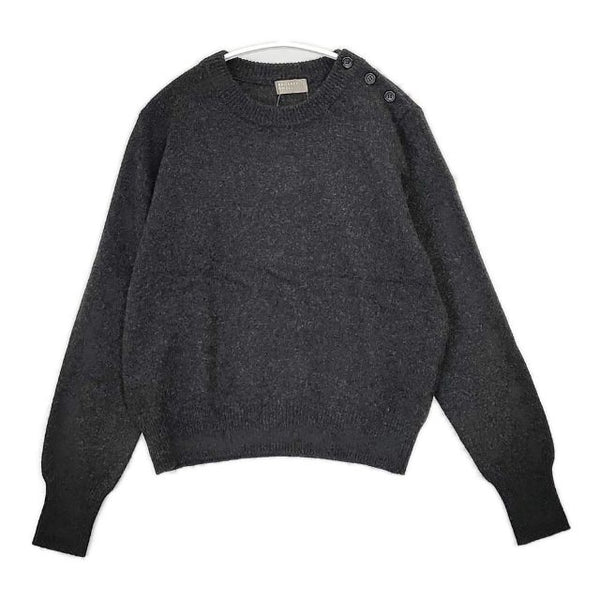 MARGARET HOWELL 578-9263014 エポレットボタンカシミア セーター ニット チャコールグレー レディース マーガレットハウエル【中古】5-1005T∞