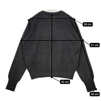 MARGARET HOWELL 578-9263014 エポレットボタンカシミア セーター ニット チャコールグレー レディース マーガレットハウエル【中古】5-1005T∞