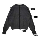 MARGARET HOWELL 578-9263014 エポレットボタンカシミア セーター ニット チャコールグレー レディース マーガレットハウエル【中古】5-1005T∞