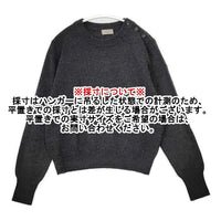 MARGARET HOWELL 578-9263014 エポレットボタンカシミア セーター ニット チャコールグレー レディース マーガレットハウエル【中古】5-1005T∞