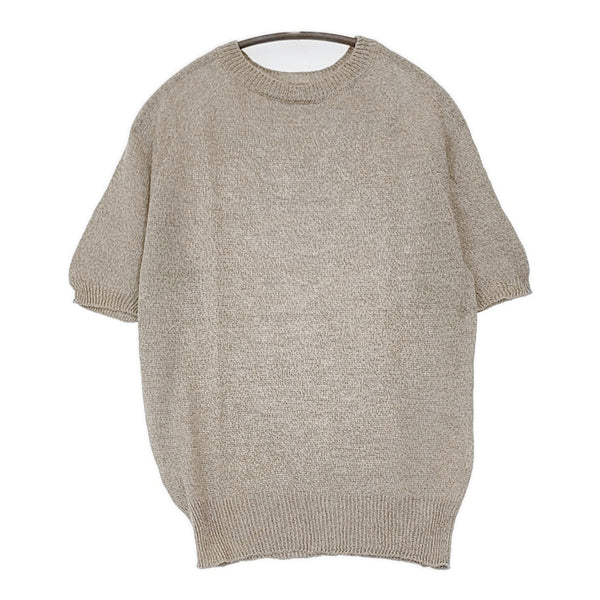 MARGARET HOWELL 578-162401 サイズ2 リネンコットン 半袖 ニット グレー レディース マーガレットハウエル【中古】5-0708S♪