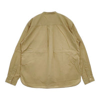 MHL. 595-0153500 GARMENT DYE BASIC POPLIN コットン バンドカラー 長袖シャツ ベージュ レディース エムエイチエル【中古】5-1004M∞