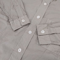 MHL. 595-0153500 GARMENT DYE BASIC POPLIN コットン バンドカラー 長袖シャツ ベージュ レディース エムエイチエル【中古】5-1004M∞