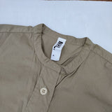 MHL. 595-0153500 GARMENT DYE BASIC POPLIN コットン バンドカラー 長袖シャツ ベージュ レディース エムエイチエル【中古】5-1004M∞