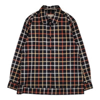 MHL. 578-0253620 コットンウール チェック 長袖シャツ ブラック ブラウン レディース エムエイチエル【中古】5-1004M∞