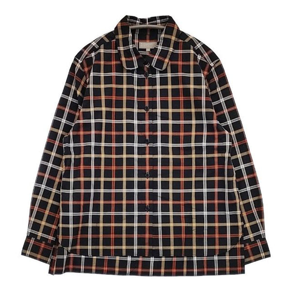 MHL. 578-0253620 コットンウール チェック 長袖シャツ ブラック ブラウン レディース エムエイチエル【中古】5-1004M∞