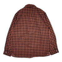 MARGARET HOWELL 578-0253608 LARGE GINGHAM CHECK COTTON 定価31900円 長袖シャツ ワインレッド レディース マーガレットハウエル【中古】5-1004M∞