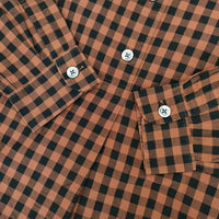 MARGARET HOWELL 578-0253608 LARGE GINGHAM CHECK COTTON 定価31900円 長袖シャツ ワインレッド レディース マーガレットハウエル【中古】5-1004M∞