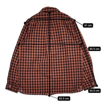 MARGARET HOWELL 578-0253608 LARGE GINGHAM CHECK COTTON 定価31900円 長袖シャツ ワインレッド レディース マーガレットハウエル【中古】5-1004M∞