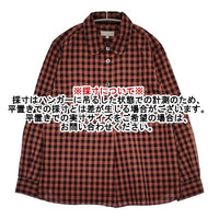 MARGARET HOWELL 578-0253608 LARGE GINGHAM CHECK COTTON 定価31900円 長袖シャツ ワインレッド レディース マーガレットハウエル【中古】5-1004M∞