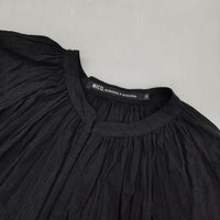nicholson and nicholson DRACENA ギャザー 格子柄 ワンピース ブラック レディース ニコルソンアンドニコルソン【中古】5-1004M∞
