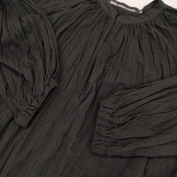 nicholson and nicholson DRACENA ギャザー 格子柄 ワンピース ブラック レディース ニコルソンアンドニコルソン【中古】5-1004M∞