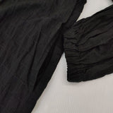 nicholson and nicholson DRACENA ギャザー 格子柄 ワンピース ブラック レディース ニコルソンアンドニコルソン【中古】5-1004M∞