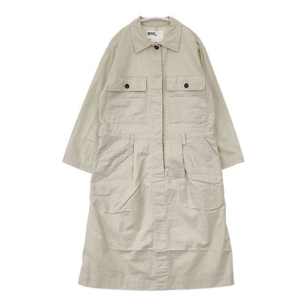 MHL. 595-0157501 COTTON LINEN OXFORD プルオーバー ワンピース ベージュ レディース エムエイチエル【中古】5-0804M∞