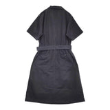 MHL. 595-1157551 COTTON LINEN SHIRTING サイズ1 ベルト付き シャツ ワンピース 21SS ブラック レディース エムエイチエル【中古】5-0708S♪