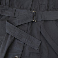 MHL. 595-1157551 COTTON LINEN SHIRTING サイズ1 ベルト付き シャツ ワンピース 21SS ブラック レディース エムエイチエル【中古】5-0708S♪