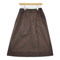 MHL. 595-1132504 FINE COMPACT COTTON POPLIN ロングスカート ブラウン レディース エムエイチエル【中古】5-1004M∞