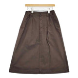 MHL. 595-1132504 FINE COMPACT COTTON POPLIN ロングスカート ブラウン レディース エムエイチエル【中古】5-1004M∞