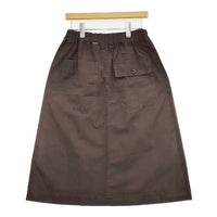 MHL. 595-1132504 FINE COMPACT COTTON POPLIN ロングスカート ブラウン レディース エムエイチエル【中古】5-1004M∞